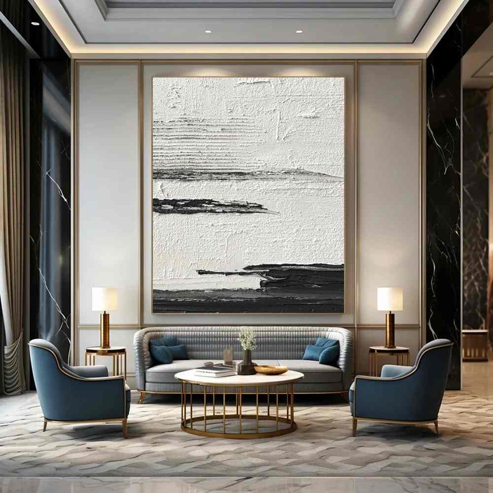 Beach_Black_White_Minimalist_Textured_Wall_Art_C7UYK wall art